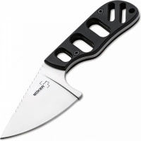 Нож с фиксированным клинком шейный Chad Los Banos Design SFB Neck, Boker Plus 02BO321, сталь 440C Satin, рукоять стеклотекстолит G10 купить в Новосибирске