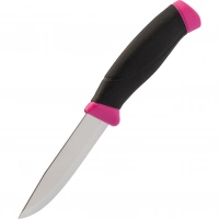 Нож с фиксированным лезвием Morakniv Companion Magenta, сталь Sandvik 12C27, рукоять резина/пластик, пурпурный купить в Новосибирске